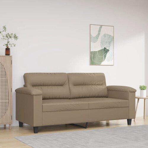 vidaXL Dvosjed od tkanine cappuccina 140 cm od umjetne kože Cijene