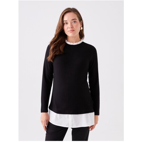 LC Waikiki High Neck Plain Long Sleeve Maternity T-Shirt Cene