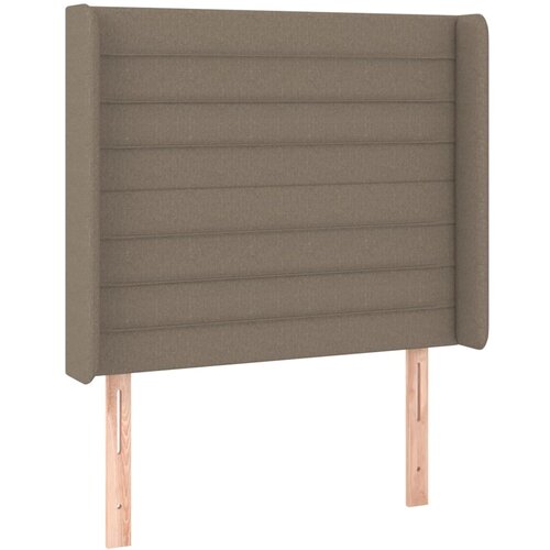 Maison Chic posteljno vzglavje - vzglavna omarica - nočna omarica z u&amp;scaron;esi taupe 83x16x118/128 cm blago, (21711730) Slike