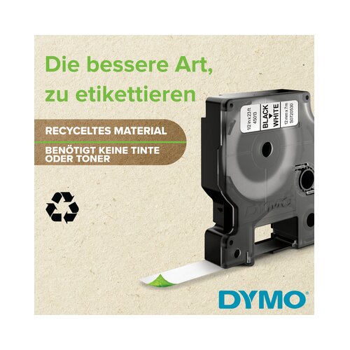 Dymo D1 kazetta 12x7m fekete/sárga Cene