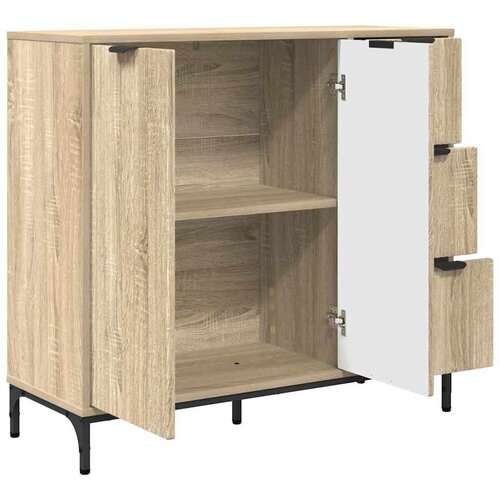 VidaXL Kreveta sonoma hrast 89,5 x 33 x 82 cm Konstruirano drvo Slike
