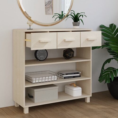  Konzolni stol HAMAR boja meda 90x35x90 cm od masivne borovine Slike