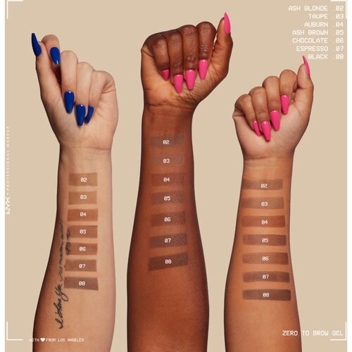 NYX Professional Makeup Zero To Brow gel za obrve i pomada 2 ml Nijansa 05 ash brown Cene