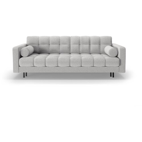 Cosmopolitan Design Svetlo siva raztegljiva sedežna garnitura s prostorom za shranjevanje iz tkanine boucl&amp;eacute; 222 cm Bali &amp;ndash; Slike