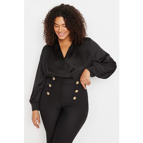 Trendyol Curve Plus Size Bodysuit - Black - Regular fit Slike