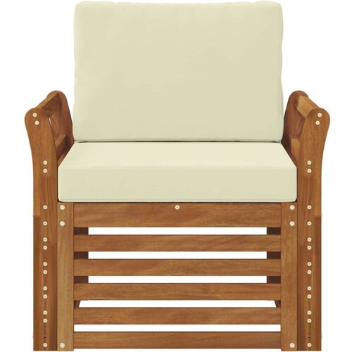  Set vanjskih sofa s jastukom Prirodna 75 5 x 63 x 73 cm - Prirodna boja i krem Zakrivljeni Slike