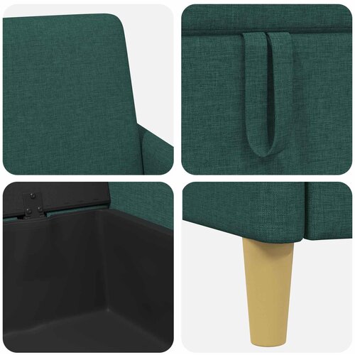 SOFA s pohranom Tamnozelena 72 x 78 x 87 cm Poliester Slike