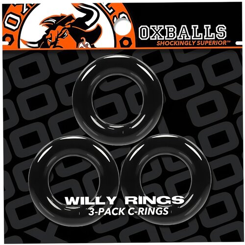 Oxballs Willy Cock Ring 3-Pack Black Slike