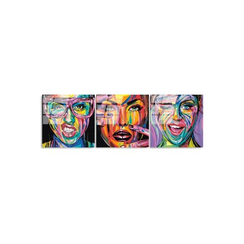 Wallxpert dekorativna slika od kaljenog stakla smile 3 (uv 852) 50 x 50cm Slike