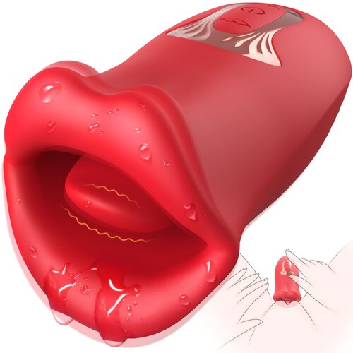 SuperLove French Kissing Tongue Vibrator Red Slike