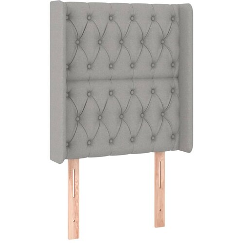Maison Chic vzglavna omarica - nočna omarica - posteljna omarica z ušesi svetlo sivo 83x16x118/128 cm blago, (21710583) Cene