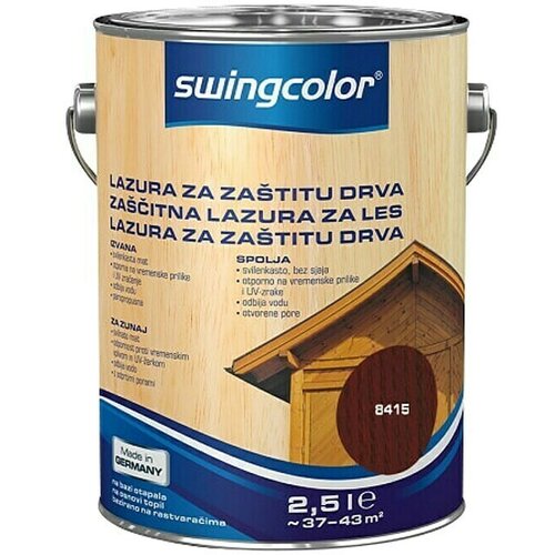 SWINGCOLOR Za&amp;scaron;čitna lazura za les Swingcolor (barva: palisander, 2,5 l) Slike