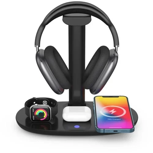  B-15A 4 in 1 Multi-function Charging Dock with Headset Stand Wireless Charging Station