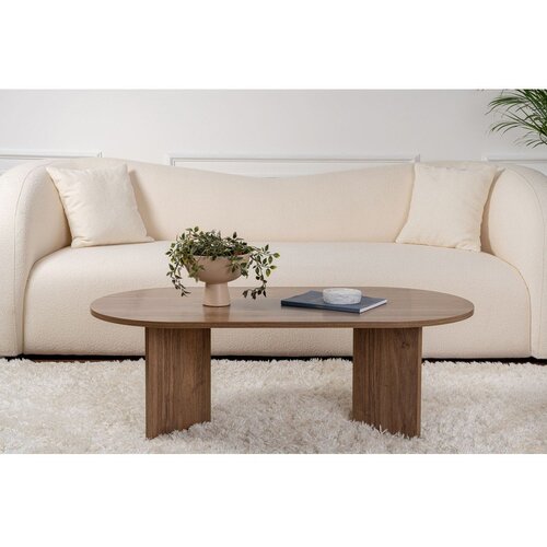 Kalune Design Tamno smeđi stolić za kavu u dekoru oraha 60x119 cm Sable &amp;ndash; Slike