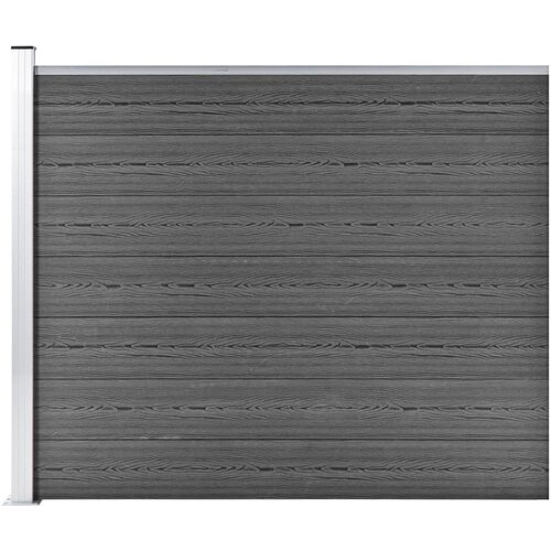vidaXL Ograjni panel WPC 175x146 cm črn Cene
