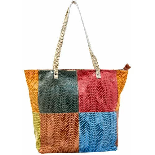 FELIPA Nakupovalna torba modra / oranžna / rdeča / črna