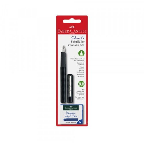 Faber-Castell Nalivno pero Faber-Castell, črno + 6 črnilnih vložkov GRATIS Cene