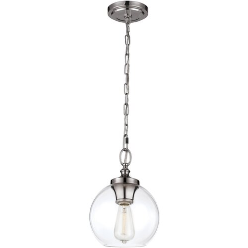 Elstead Lighting Elstead Tabby 1 mini viseča svetilka s svetlobno kupolo, polirani nikelj, E27, (22098573) Cene