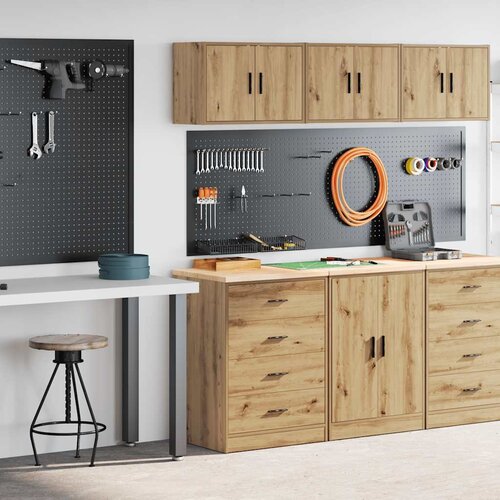 vidaXL Garažne omare 2 kosa artisan hrast inženirski les Cene