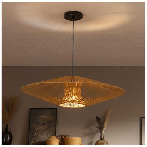 Brilagi Luster na sajli CERIA BOHO 1xE27/40W/230V prečnik 70 cm crna/braon Slike