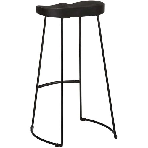  Barski stolci 2 kom crni 45x40x78 cm masivnog drva manga Slike