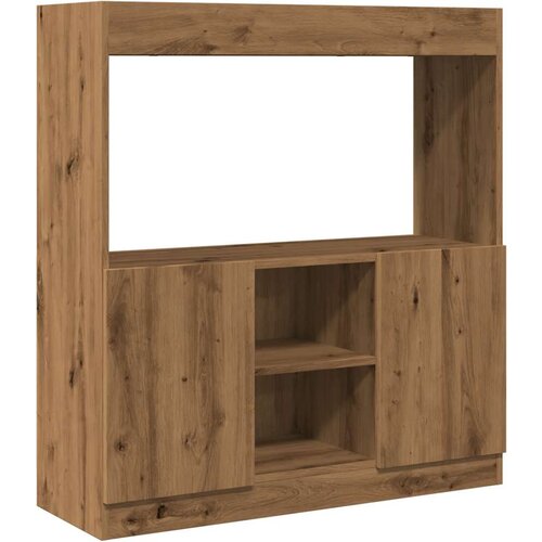 Maison Chic Visoka omara - Komoda - Predalnik artisan hrast 92x33x100 cm inženirski les, (21720467) Slike
