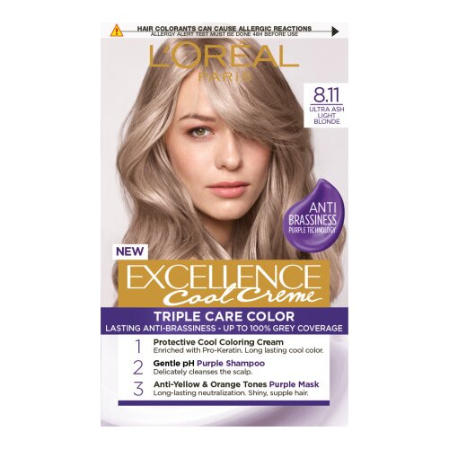 L´Oréal Paris barva za lase - EXCELLENCE Cool Cremes - 8.11 Ultra Ash Light Blonde Cene