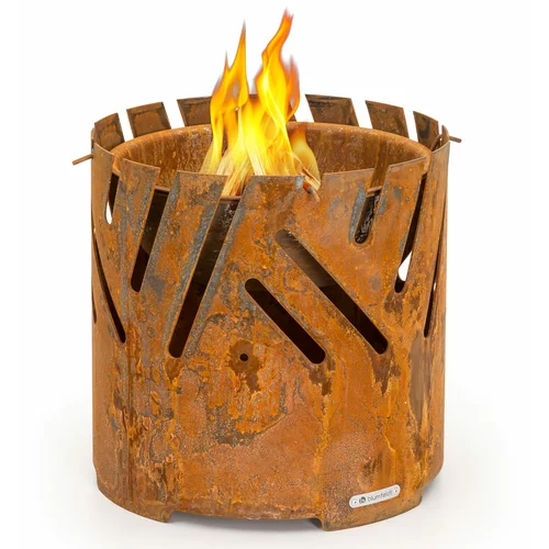 Blumfeldt Crown 3 v 1, ognjišče, Ø 46 cm, odporno na vodo in zmrzal, plošča za žar, rešetka za žar, plošča iz bambusa