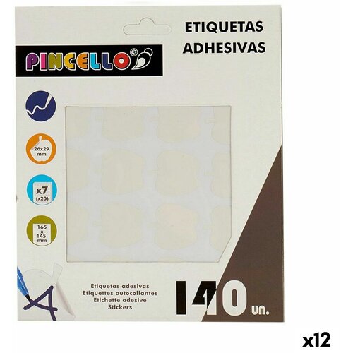  Samolepilne etikete Pincello Bela 17 x 4 x 19 cm 22 x 49 mm Jabolko (12 kosov) Cene
