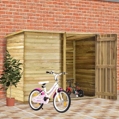 VidaXL Vrtna kolesarska lopa 232x110x170 cm impregnirana borovina Slike