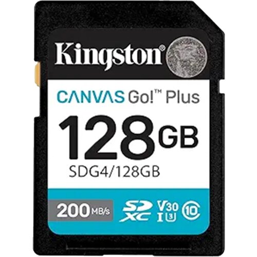 Sd card Kingston 128 GB G4/128GB XC,r/w:200/160MB/s, DSLRs, mirrorless cameras, 4K video Cijene