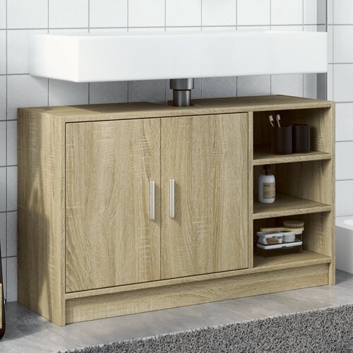 VidaXL Ormarić za umivaonik boja hrasta sonome 90 x 29 x 55 cm drveni Slike