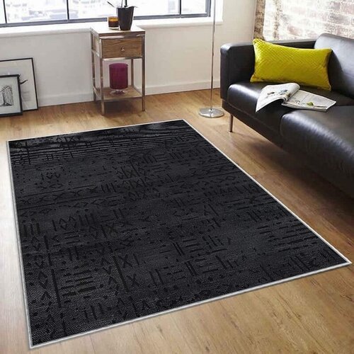 Tepih sa gumenom podlogom 140x220cm - Hijeroglifi tamno sivi, TG-3146 Cene