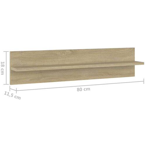  Zidne police 4 kom boja hrasta sonome 80x11,5x18 cm od iverice Slike