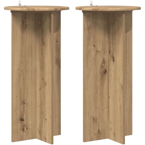  Stalak za biljke 2 pcs Hrast artisan 40 x 40 x 80 cm Cene