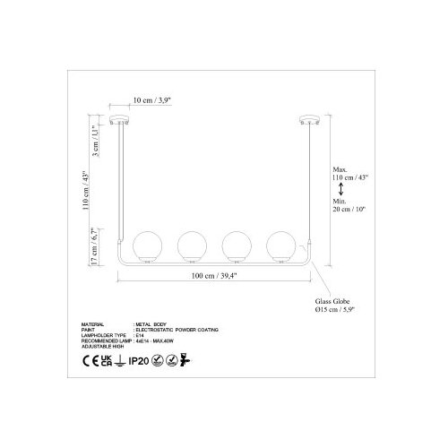 Opviq faruk - 13722 white chandelier Slike