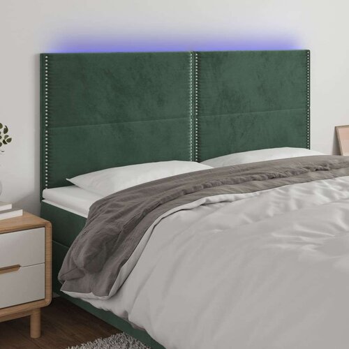  Uzglavlje tamnozeleno 180x5x118/128 cm bar&amp;scaron;unasto Slike