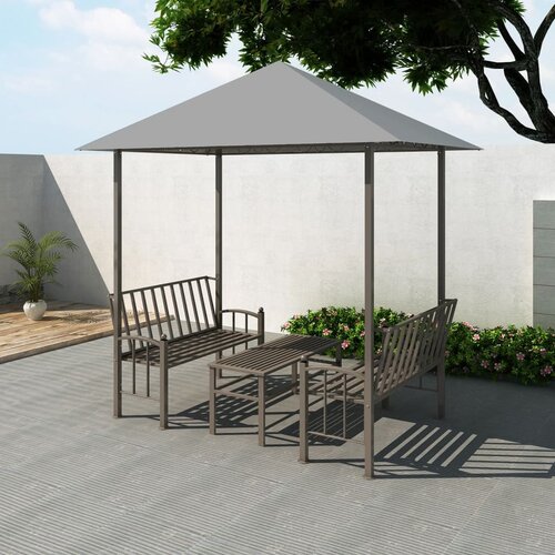 vidaXL vrtni paviljon sa stolom i klupama 2,5 x 1,5 x 2,4 m antracit Cijene