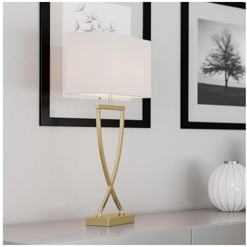  ByRydens 2829610-5000 - Stona lampa OMEGA 1xE27/5W/230V bela/zlatna Cene