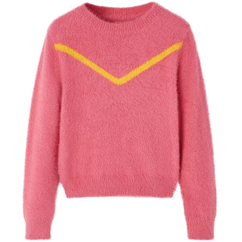  Dječji pulover pleteni u starinskoj ružičastoj boji 104