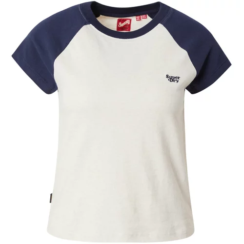 Superdry Majica 'Essential' ecru/prljavo bijela / mornarsko plava