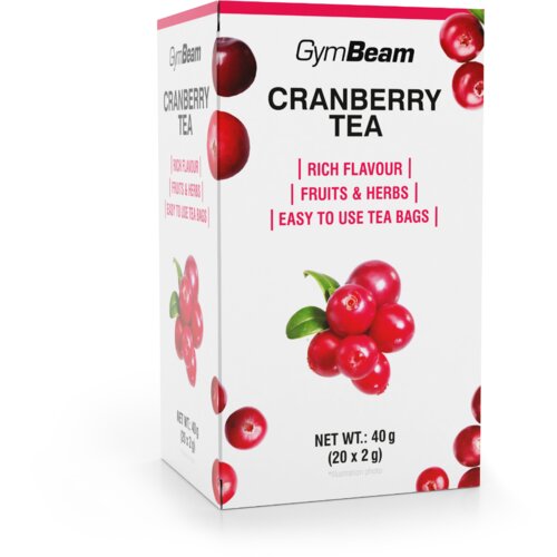 GymBeam čaj od brusnice 20 x 2 g Slike
