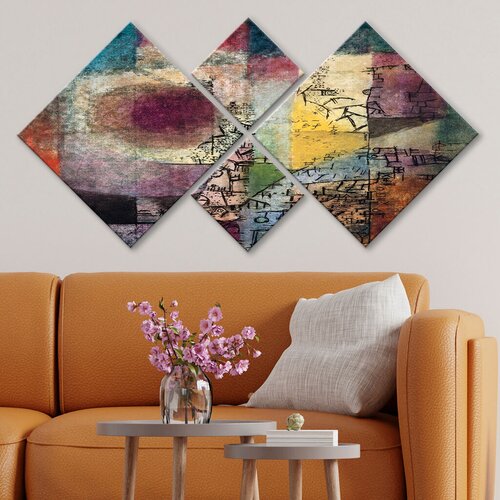 Wallity slika 4MDF3586209, 60x115 cm, 4 dela Cene
