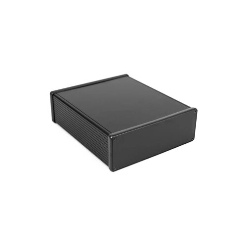 Hammond Electronics 1455U2201BK univerzalno kući&amp;scaron;te 220 x 191 x 66 aluminij ekstrudirani crna (eloksirana) 1 St. Slike