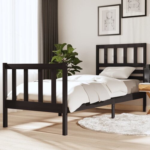 Furnova Posteljni okvir črn 75x190 cm trden les, (21944180) Slike
