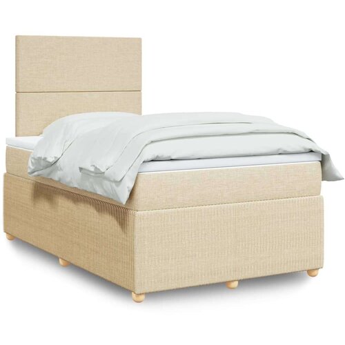  Krevet box spring s madracem krem 120 x 190 cm od tkanine Cene