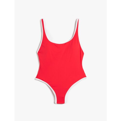 Koton Basic Swimwear U-Neck Piping Detailed with Straps. Cene