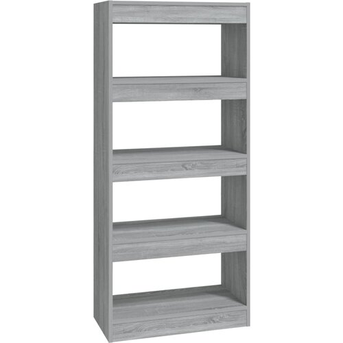 Maison Chic Knjižna omara - Knjižni regal siva sonoma hrast 60x30x135 cm, (21723459) Slike