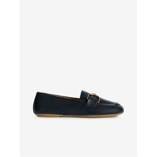 Geox Black Women Leather Moccasins - Women Slike
