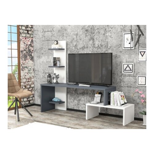 Futrix Tv komoda Zumbul belo - antracit ( 34314 ) Slike